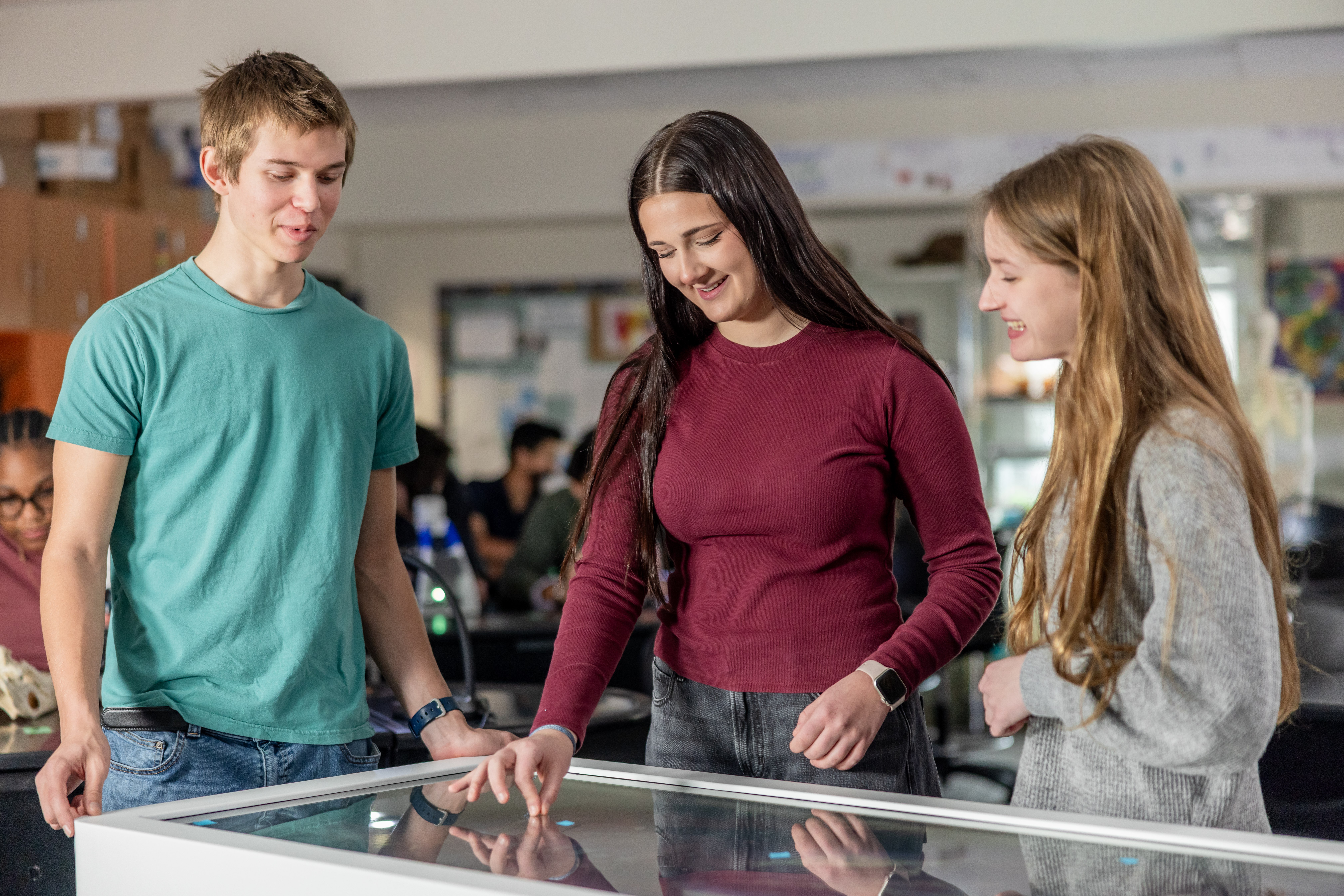 students working