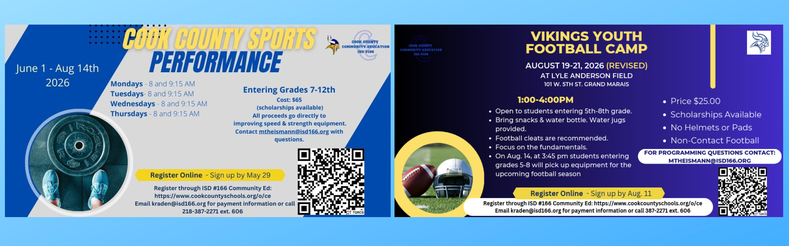 Sports Performance and Football Camp happing this summer!! 