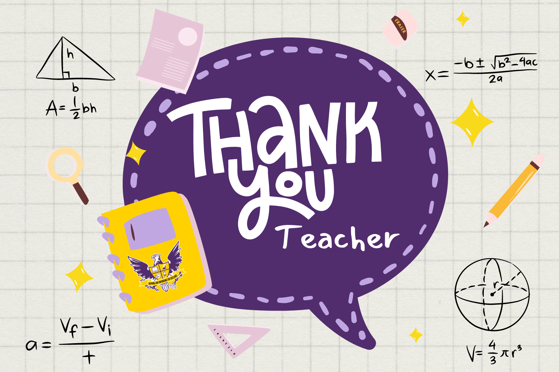 e-card text: thank you teacher