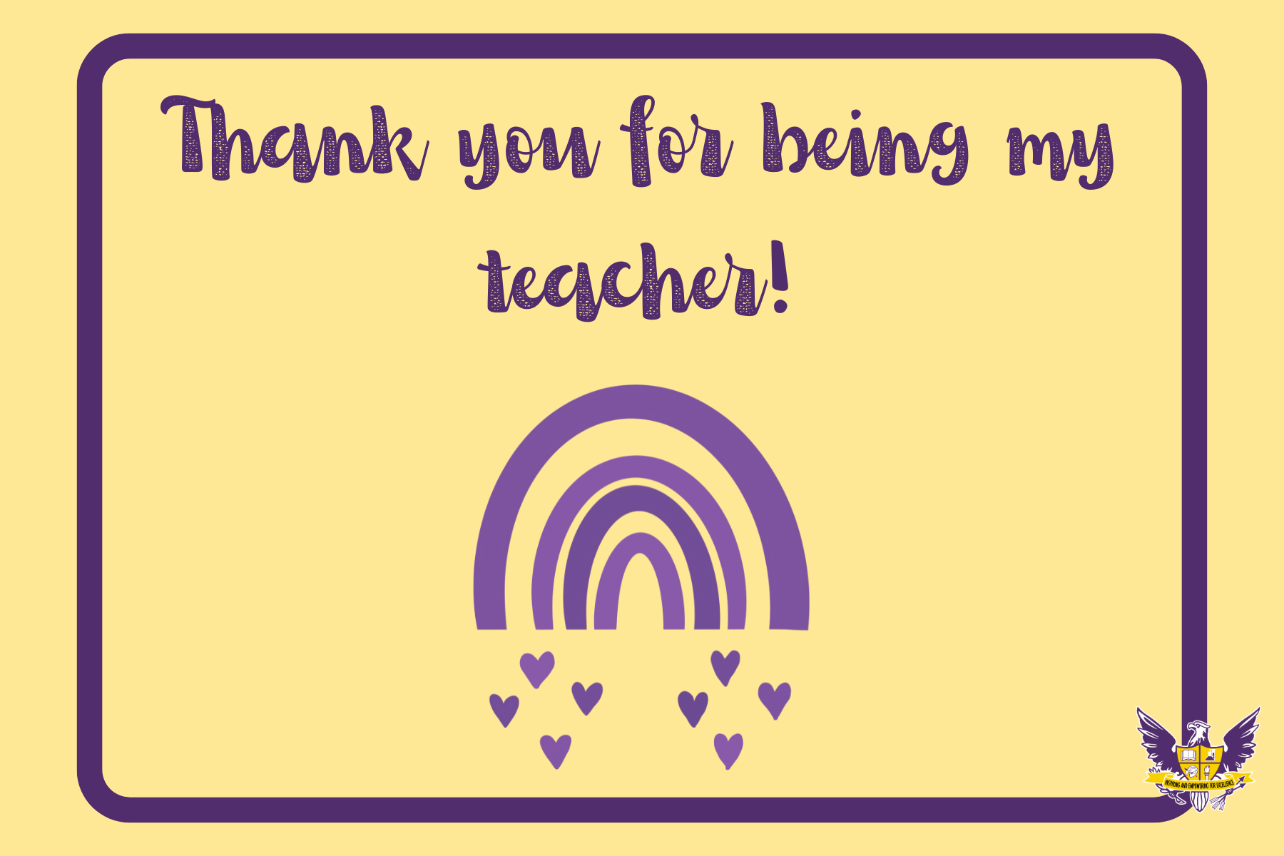 text: thank you for being my teacher