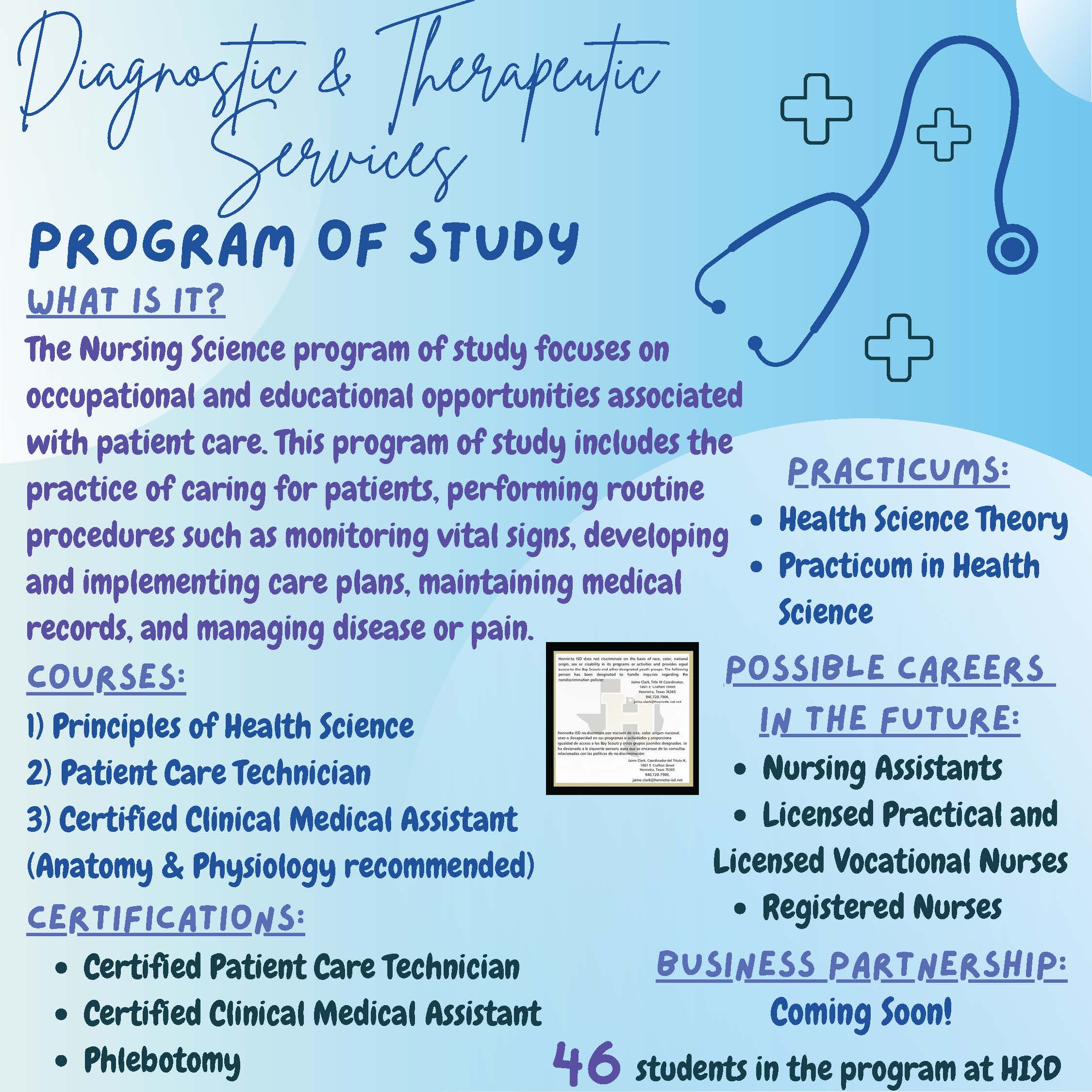 Diagnostic and Therapeutic Services Flyer