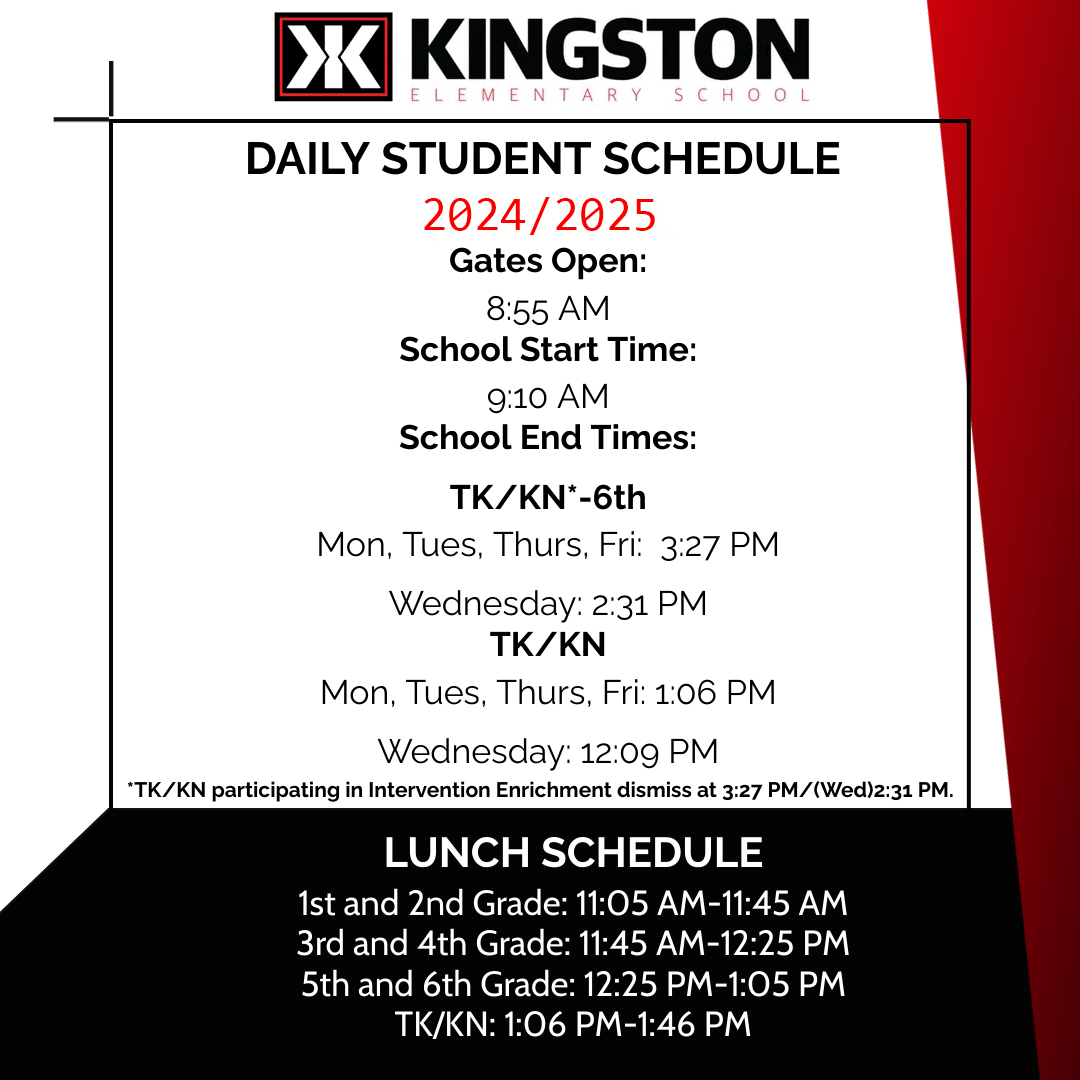 School Daily Schedule