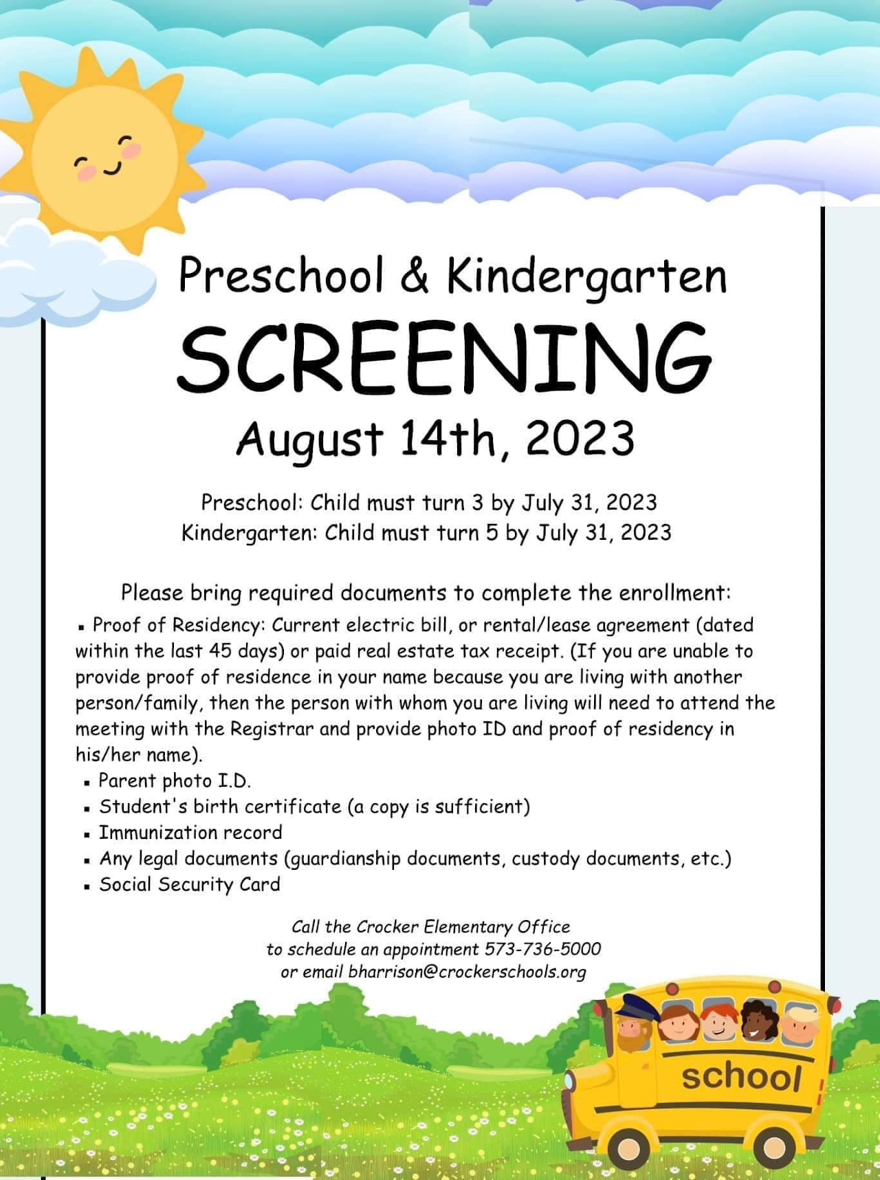 Enrollment Crocker RII School District