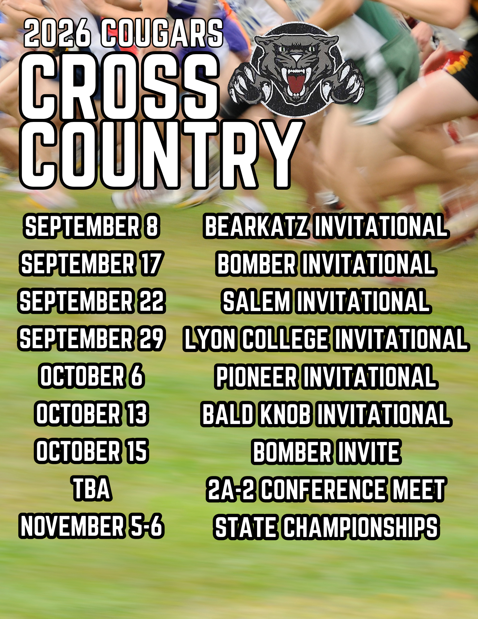 xc schedule