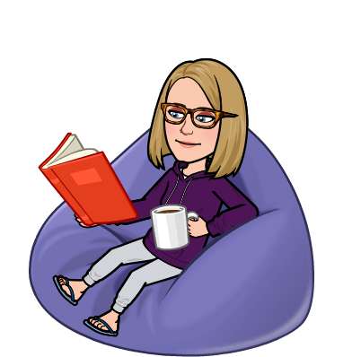 Cartoon teacher reading a book
