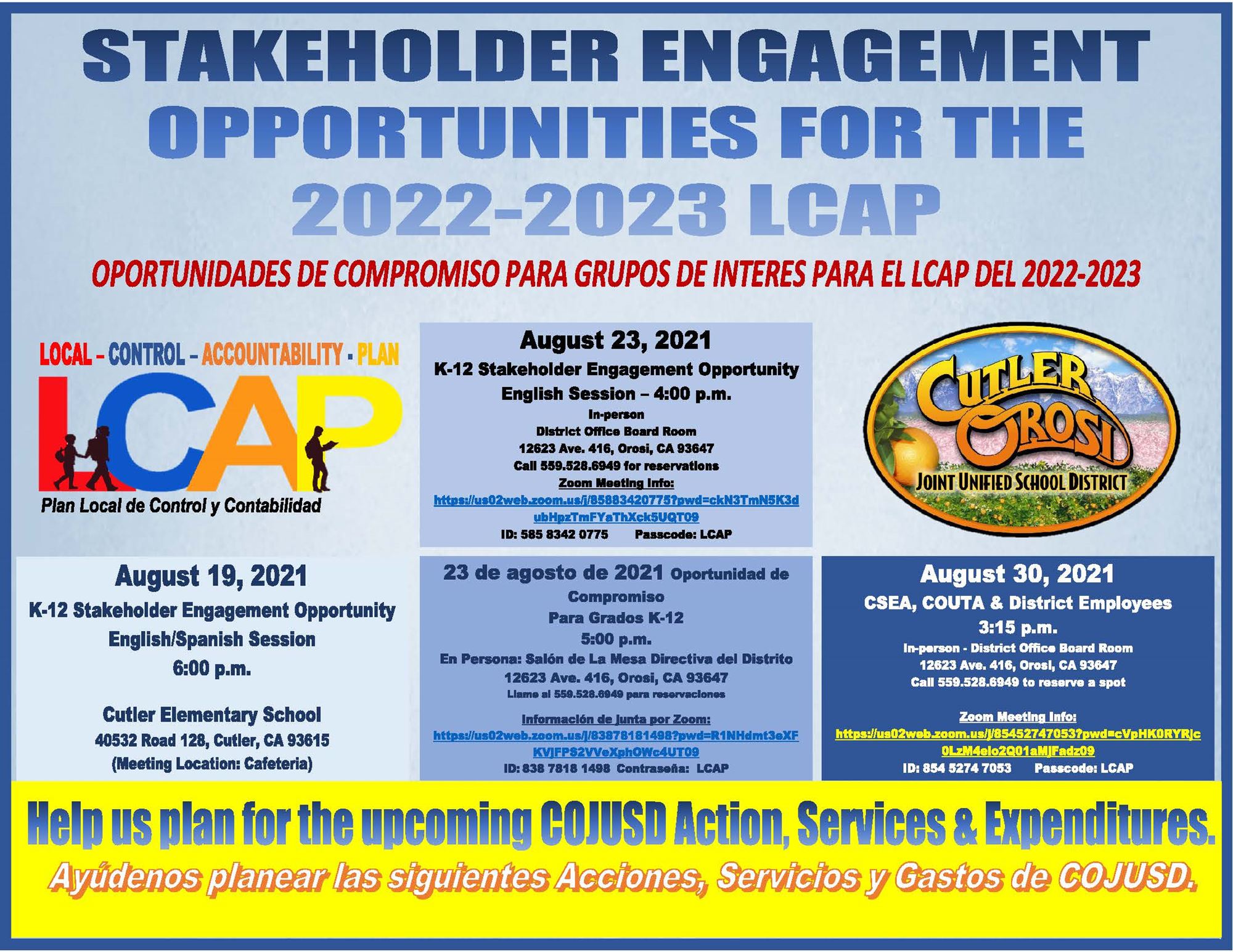2022-2023 LCAP Information 