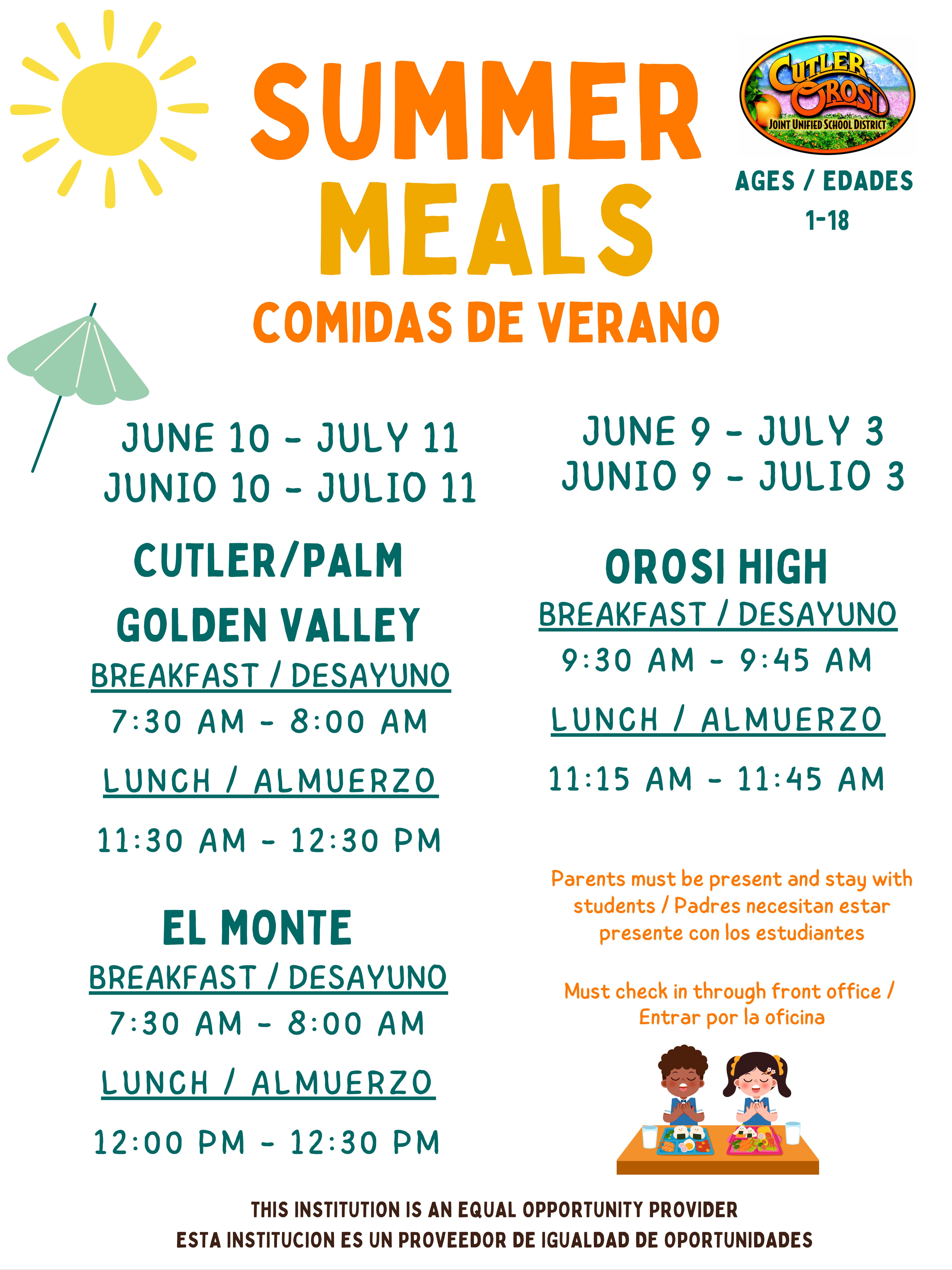 Summer Meals 24-25