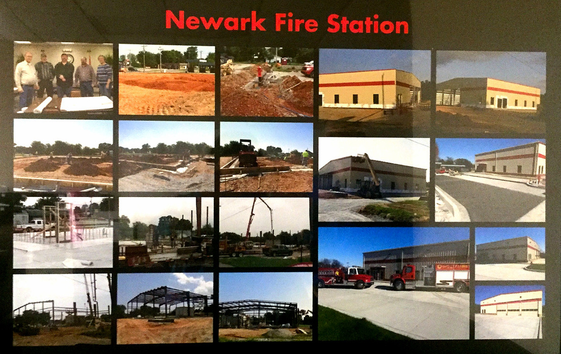Fire Station construction collage