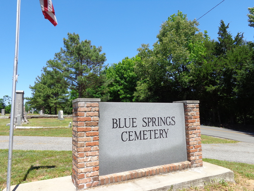 Blue Springs Cemetery sign