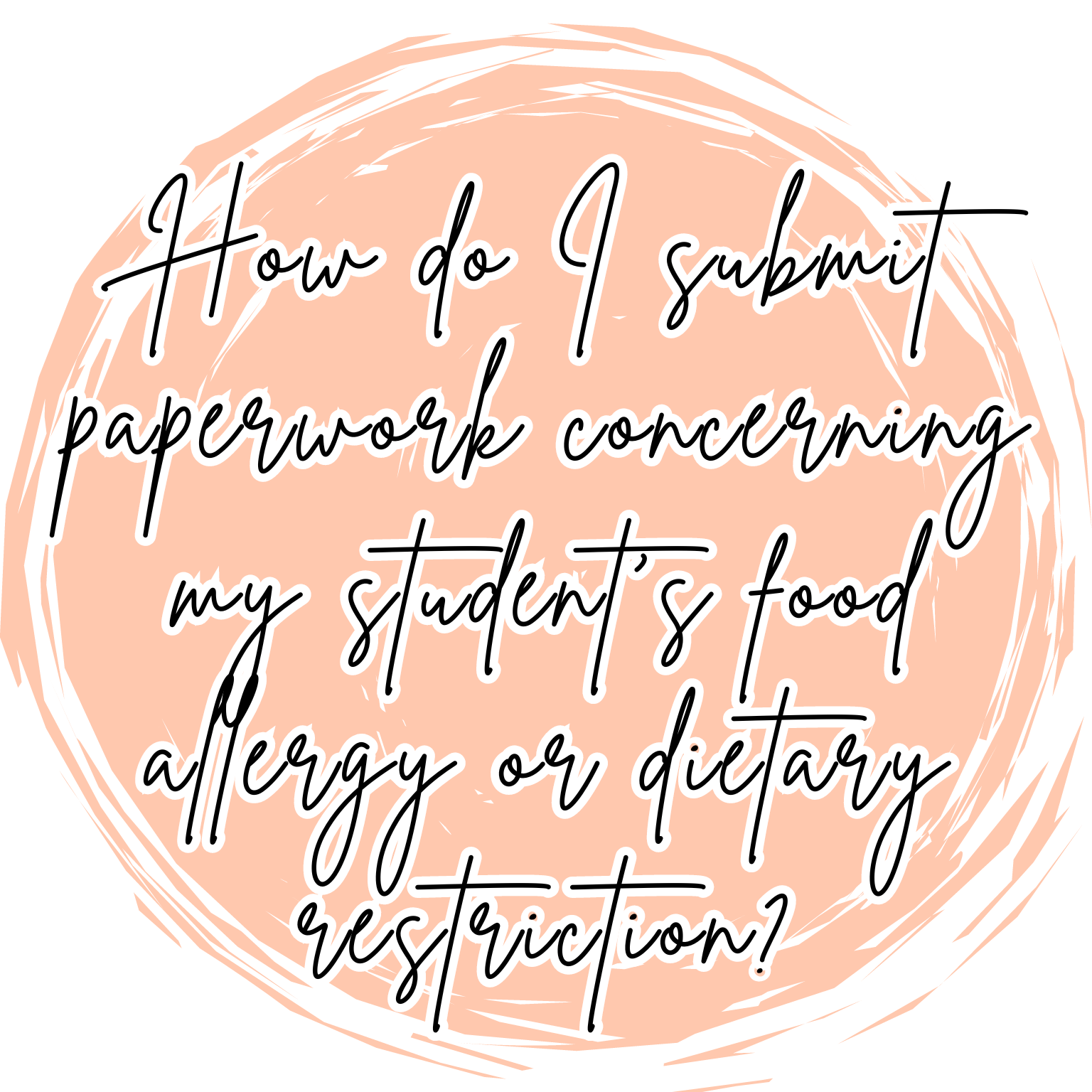How do I submit paperwork concerning my student’s food allergy or dietary restriction?
