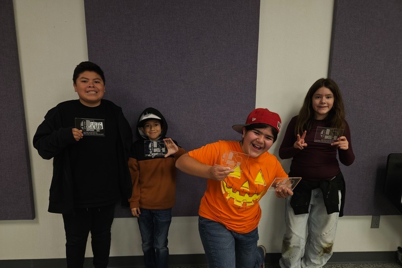 Mesquite Trails' HUSD ESports contestants holding up their trophies.