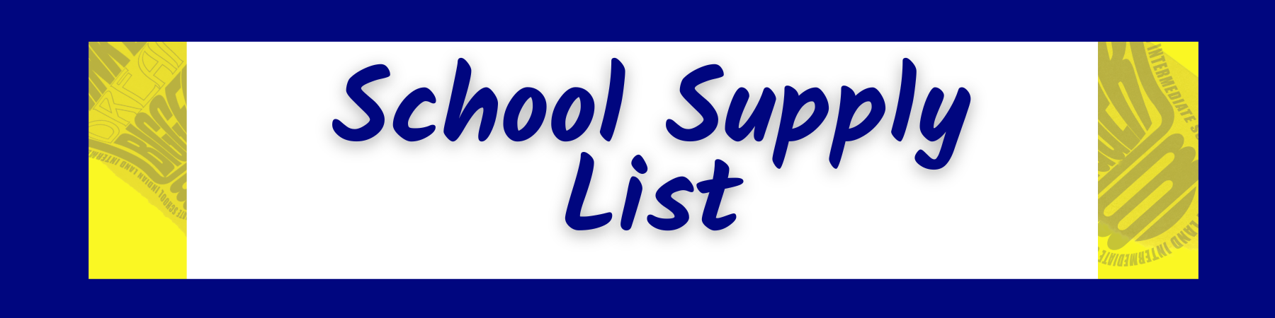 School Supply List