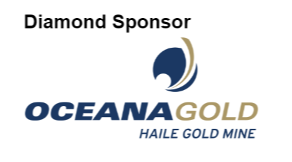 words "Diamond Sponsor - Oceana Gold - Haile Gold Mine" and business logo