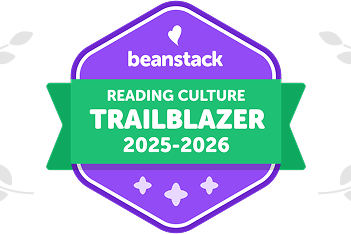 Green and Purple Banner for Beanstack Reading Culture Award