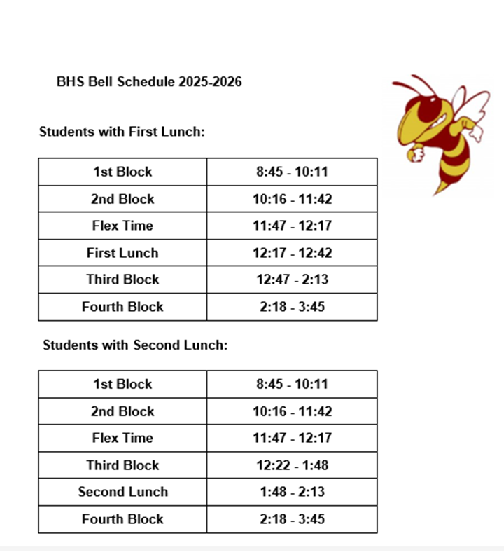 bell schedule