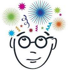 drawing of a men with his mind with fireworks