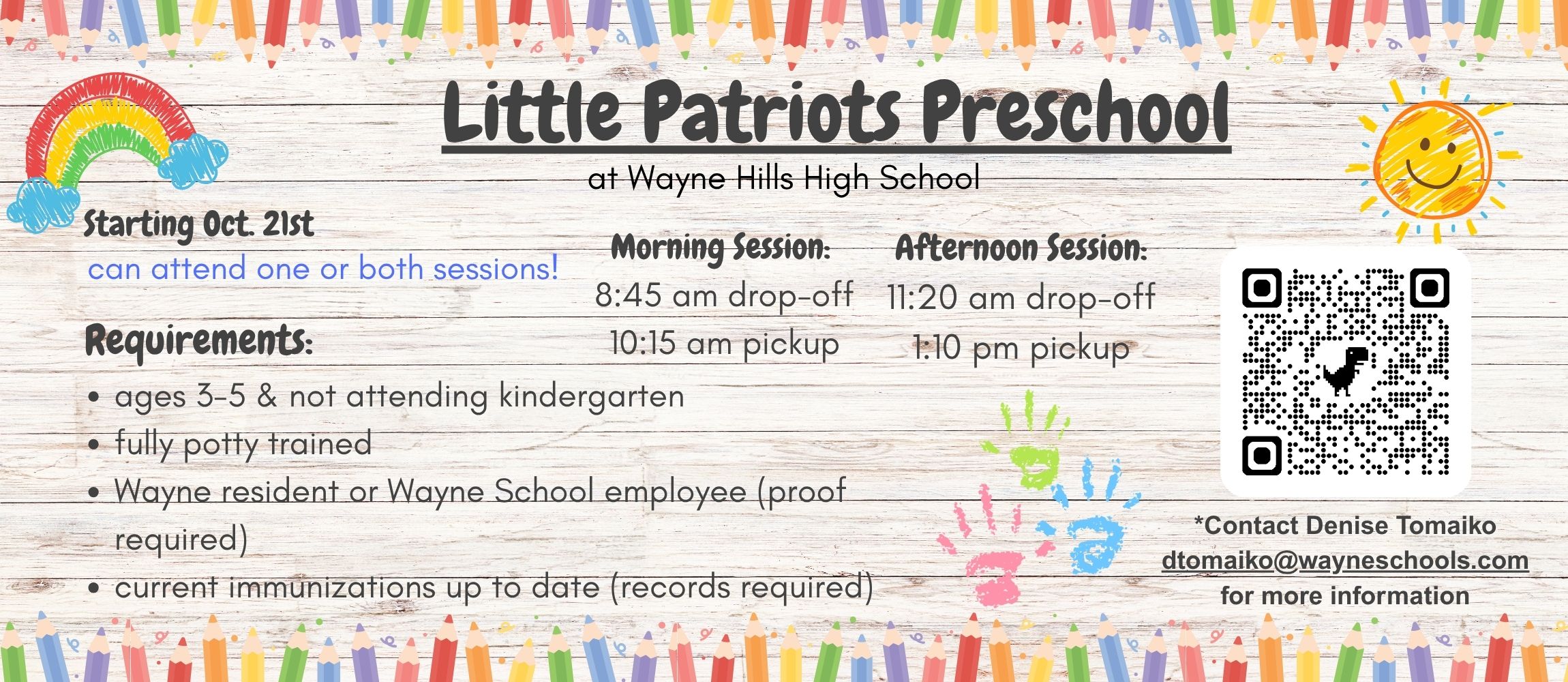 Preschool sign up