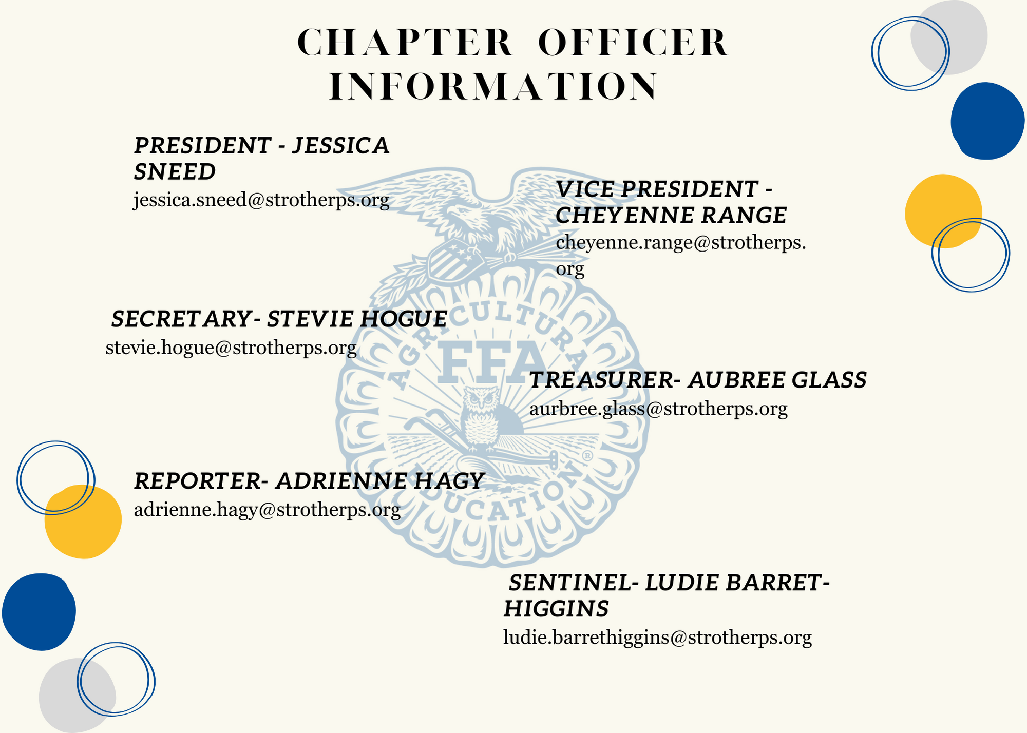 Chapter Officer Information
