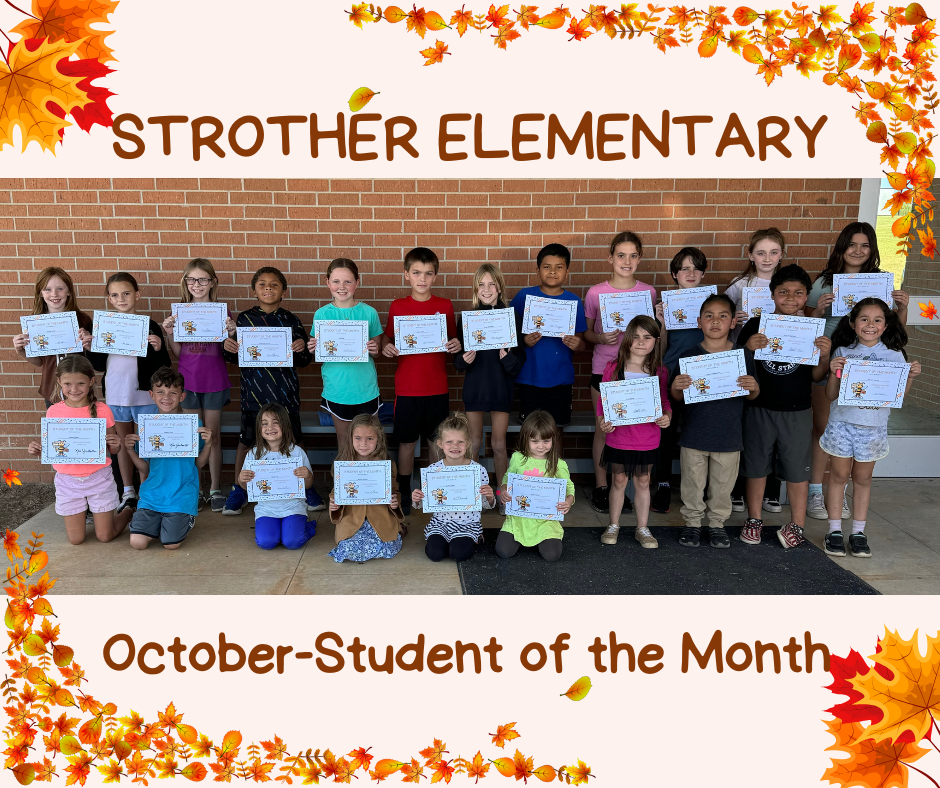 OCT STUDENT OF THE MONTH ELEMENTARY