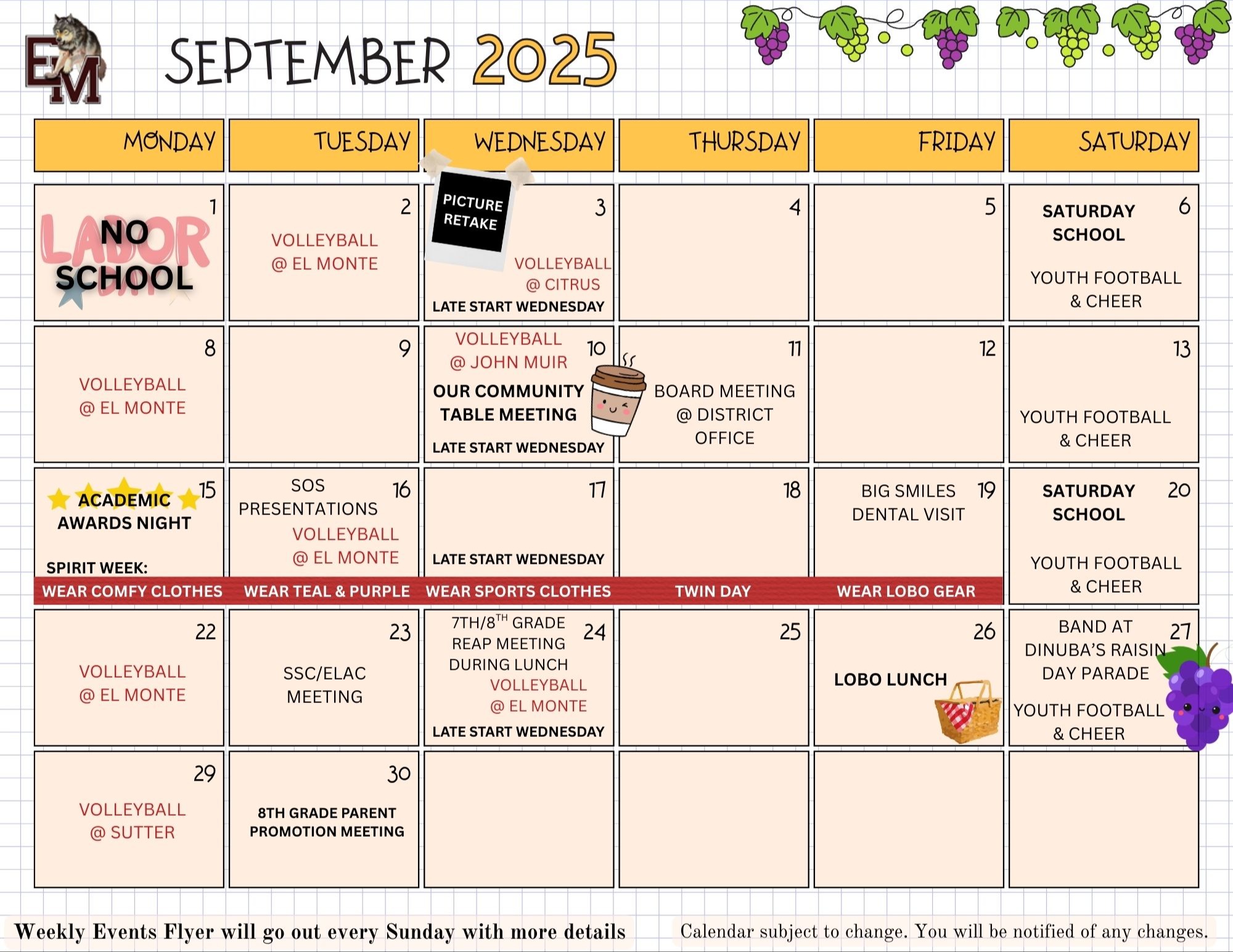 Monthly Calendar