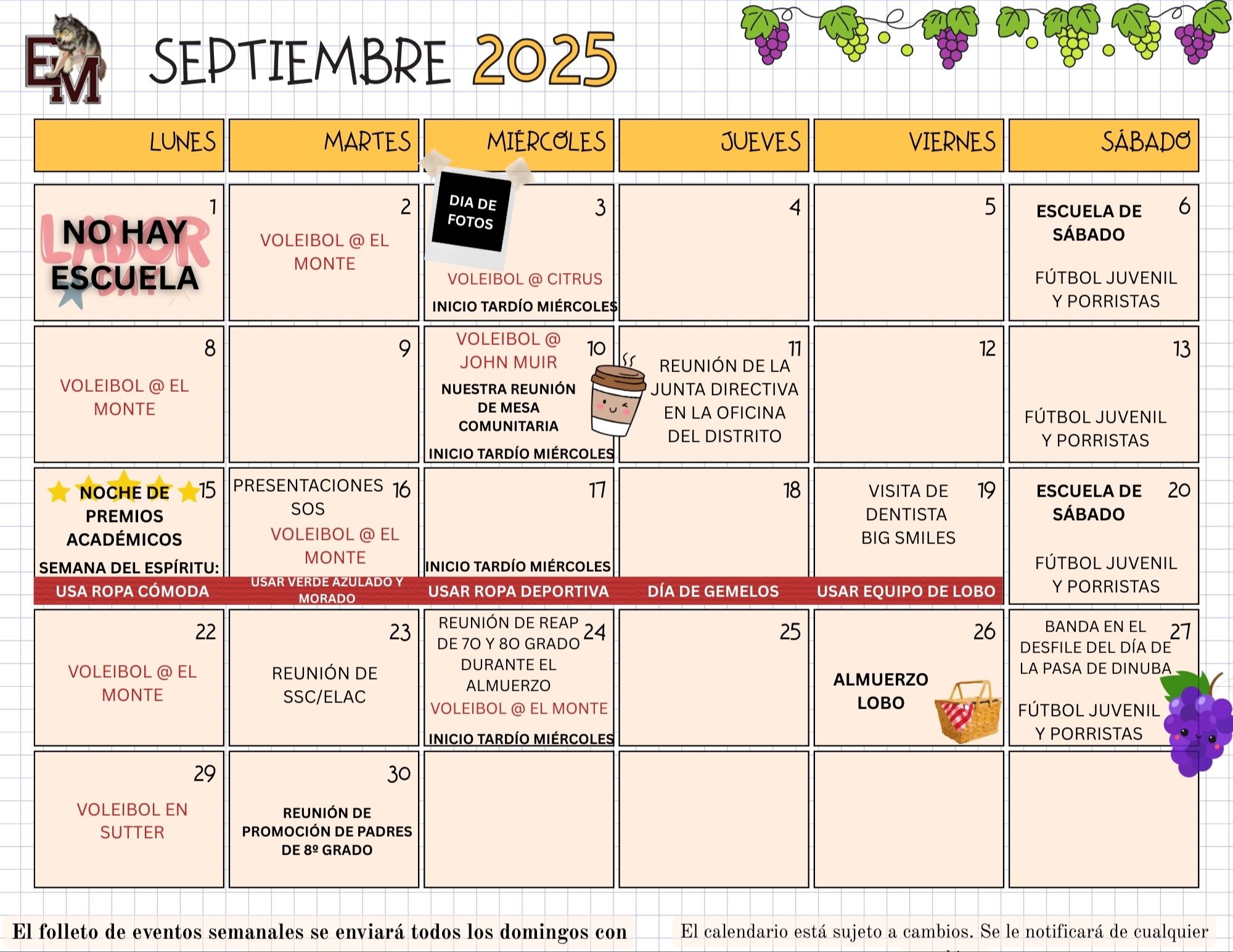 Calendario Mensual