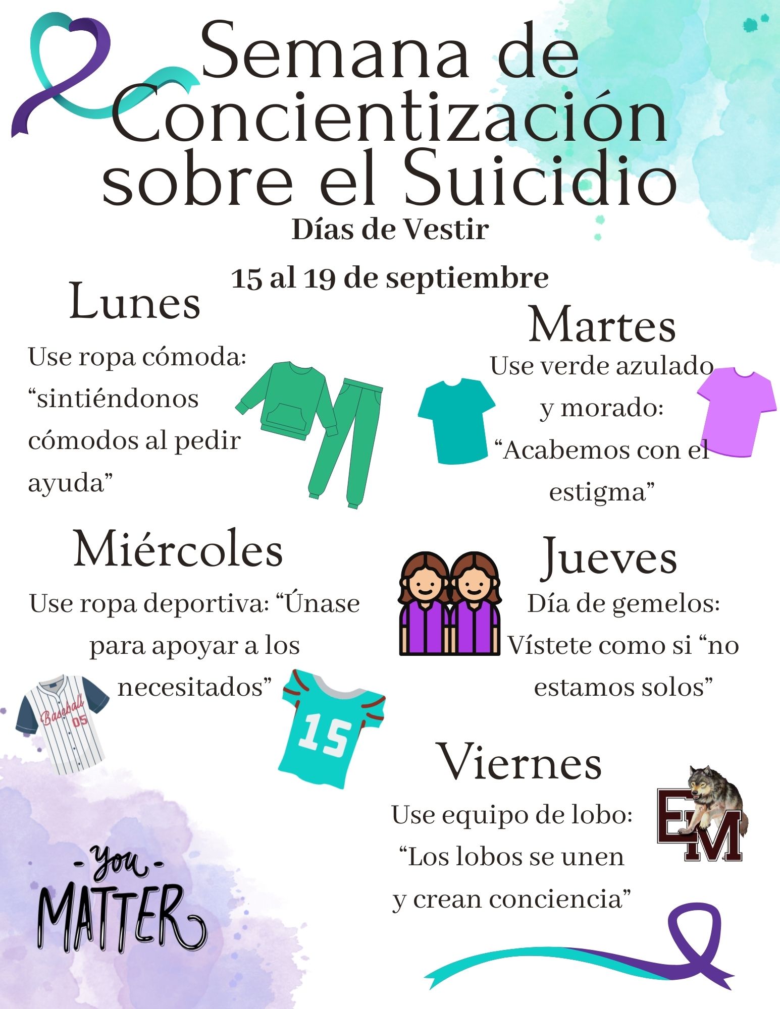 Semana de Vestir - Concientización de Suicidio