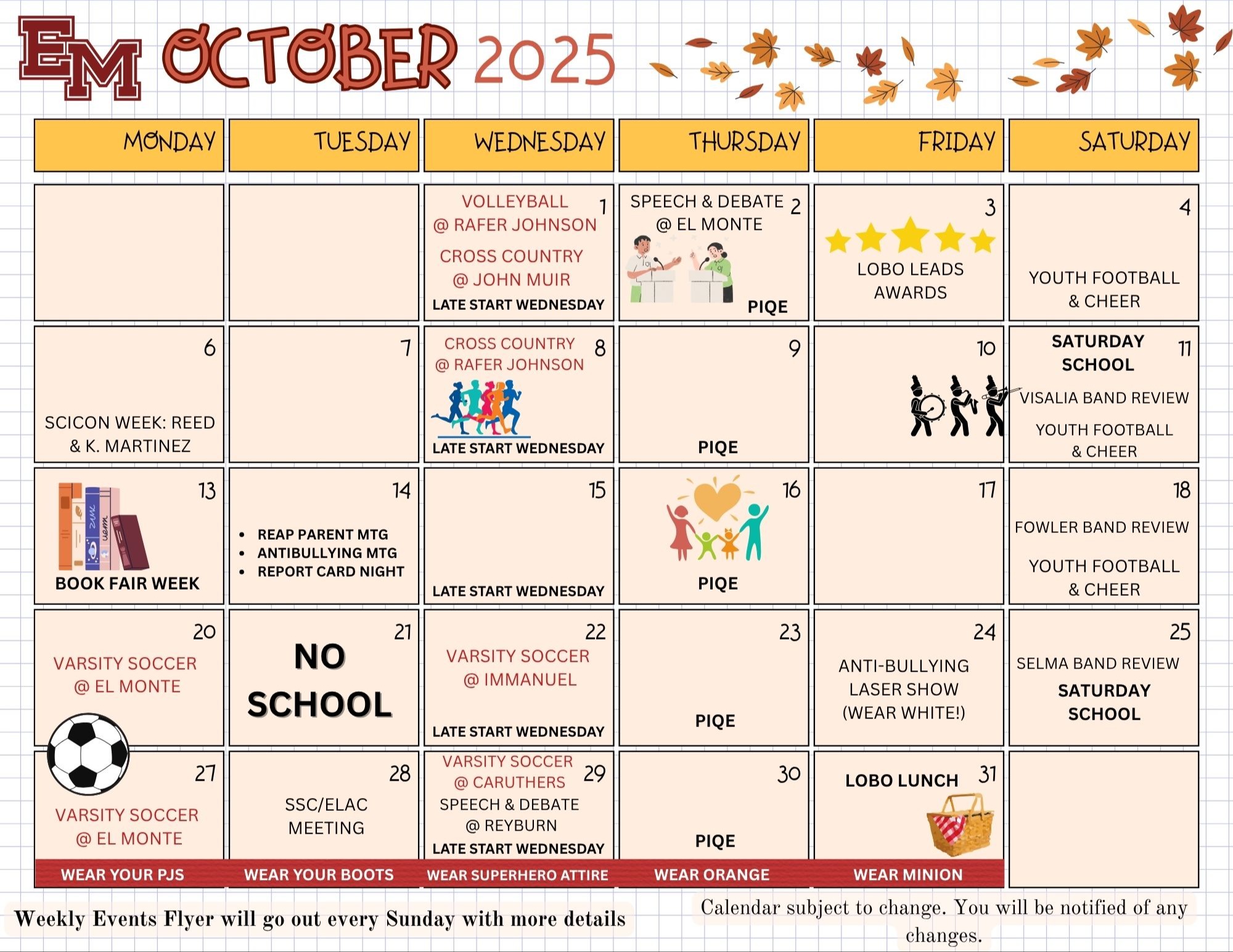 Monthly Calendar