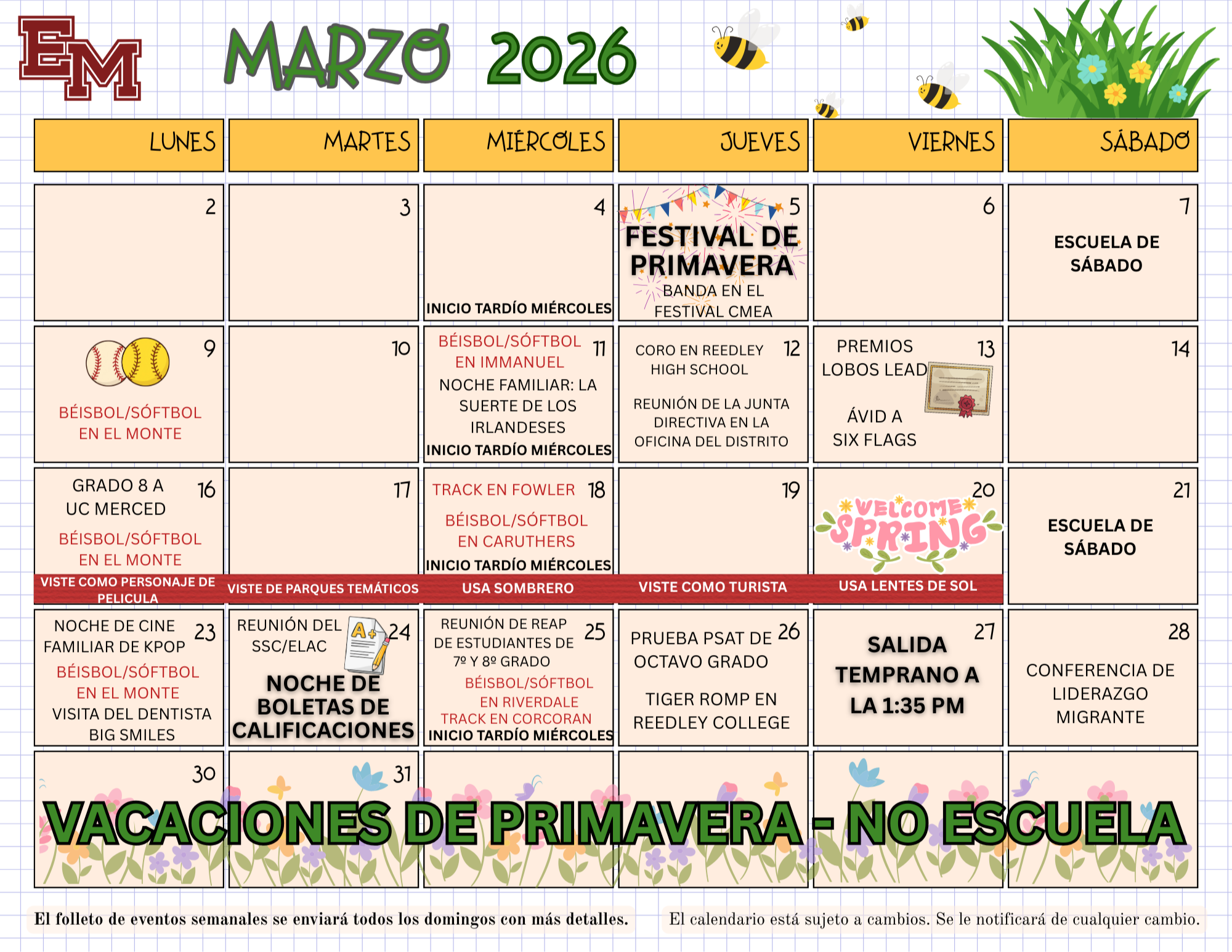 Calendario Mensual