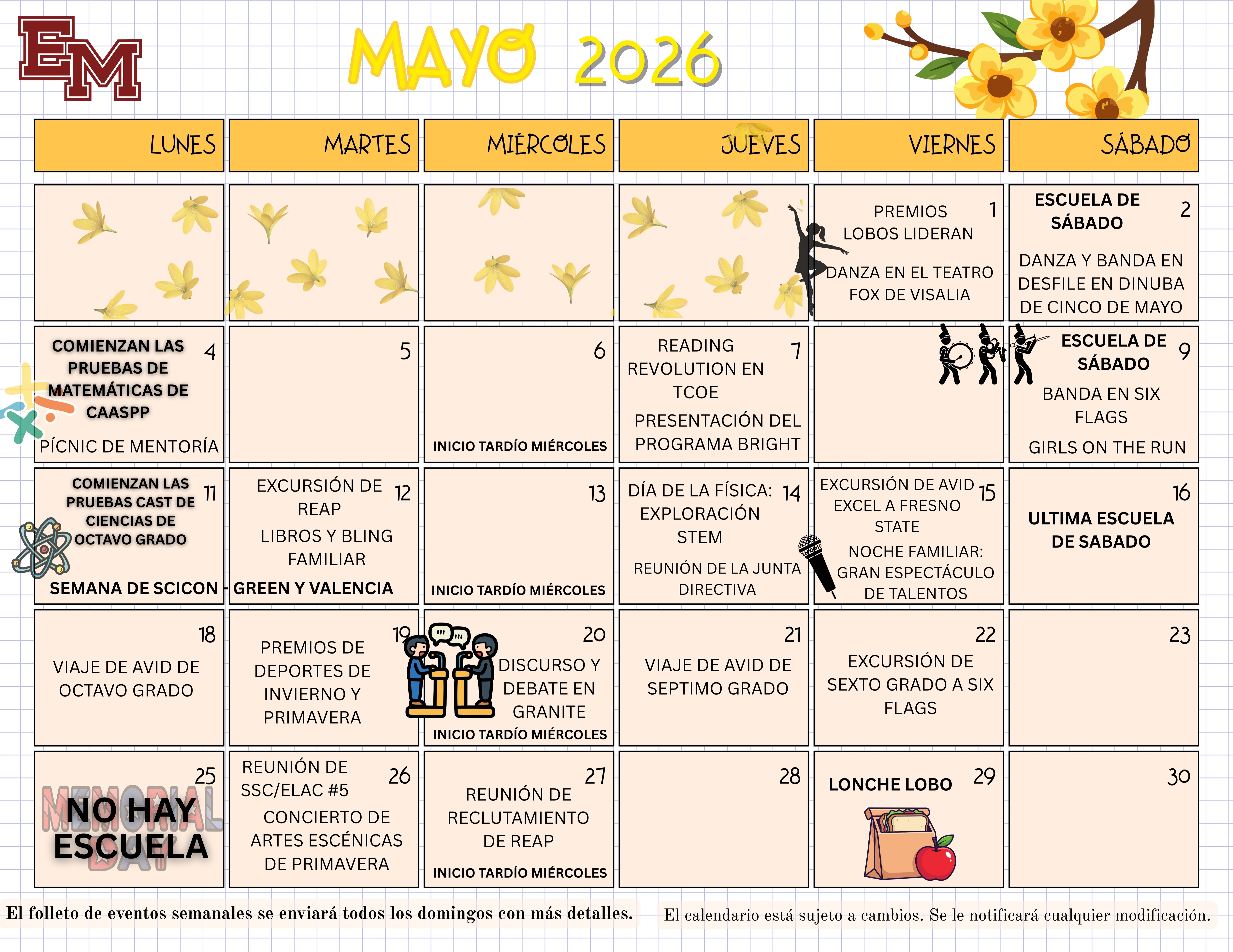 Calendario Mensual