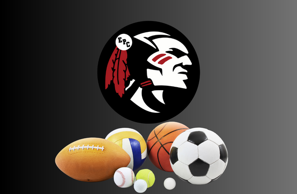 football,soccer, basketball,tennis.  School logo
