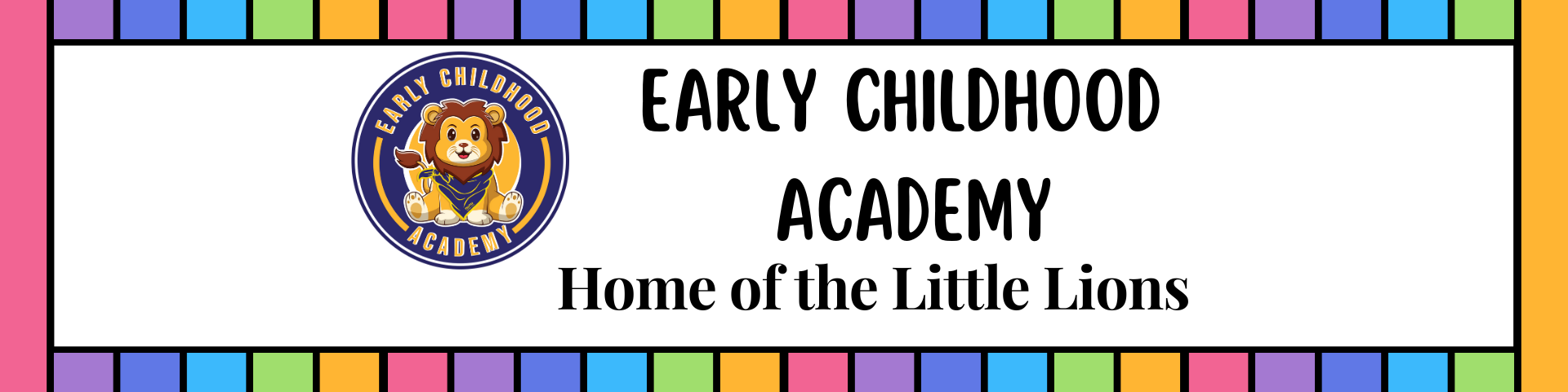 early childhood academy, home of the little lions, picture of lion