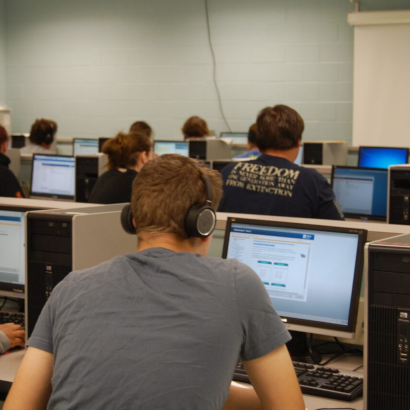 Student at Computer