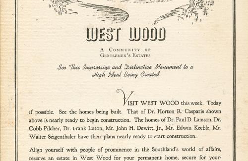 westwood brochure Nashville's first neighborhood, Stanford Drive