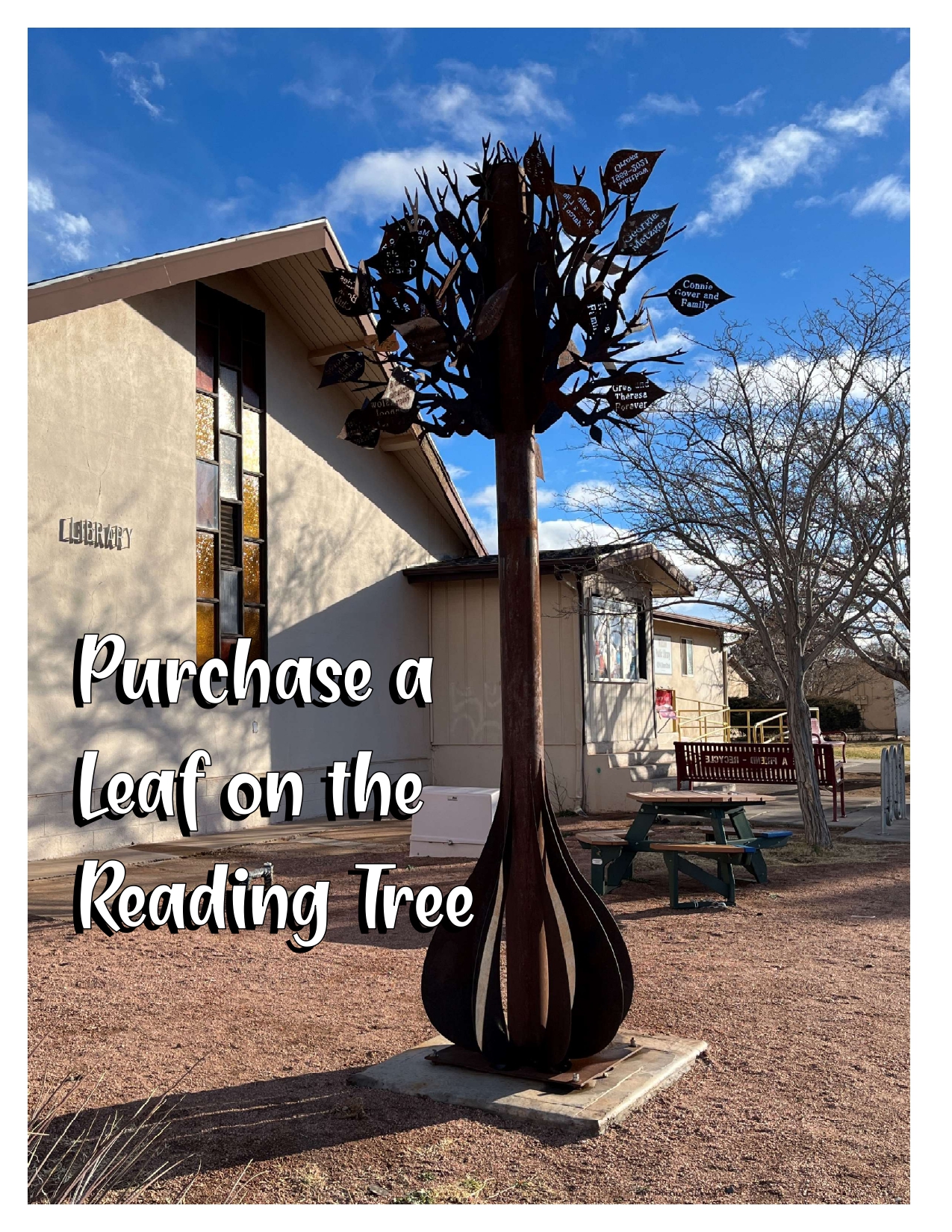 link to the form to purchase a Reading Tree Leaf