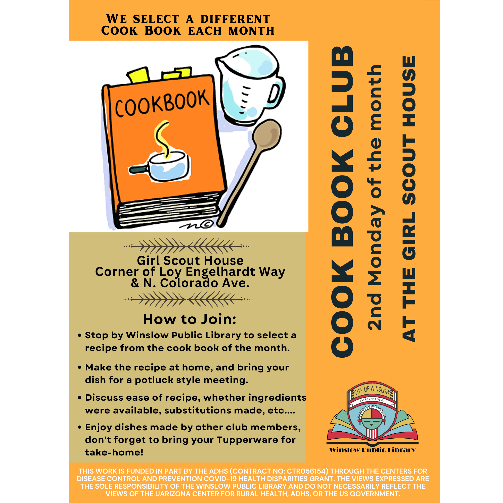 link to Remind Text alerts for Cook Book Club