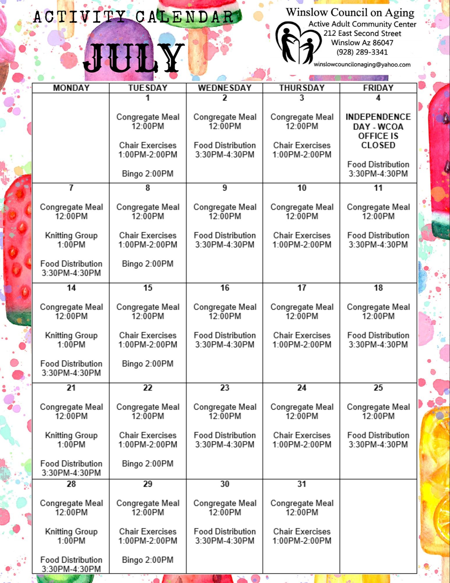Activity Calendar