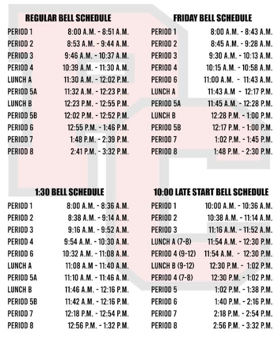 Jr/Sr High Bell Schedules Perkins County Schools