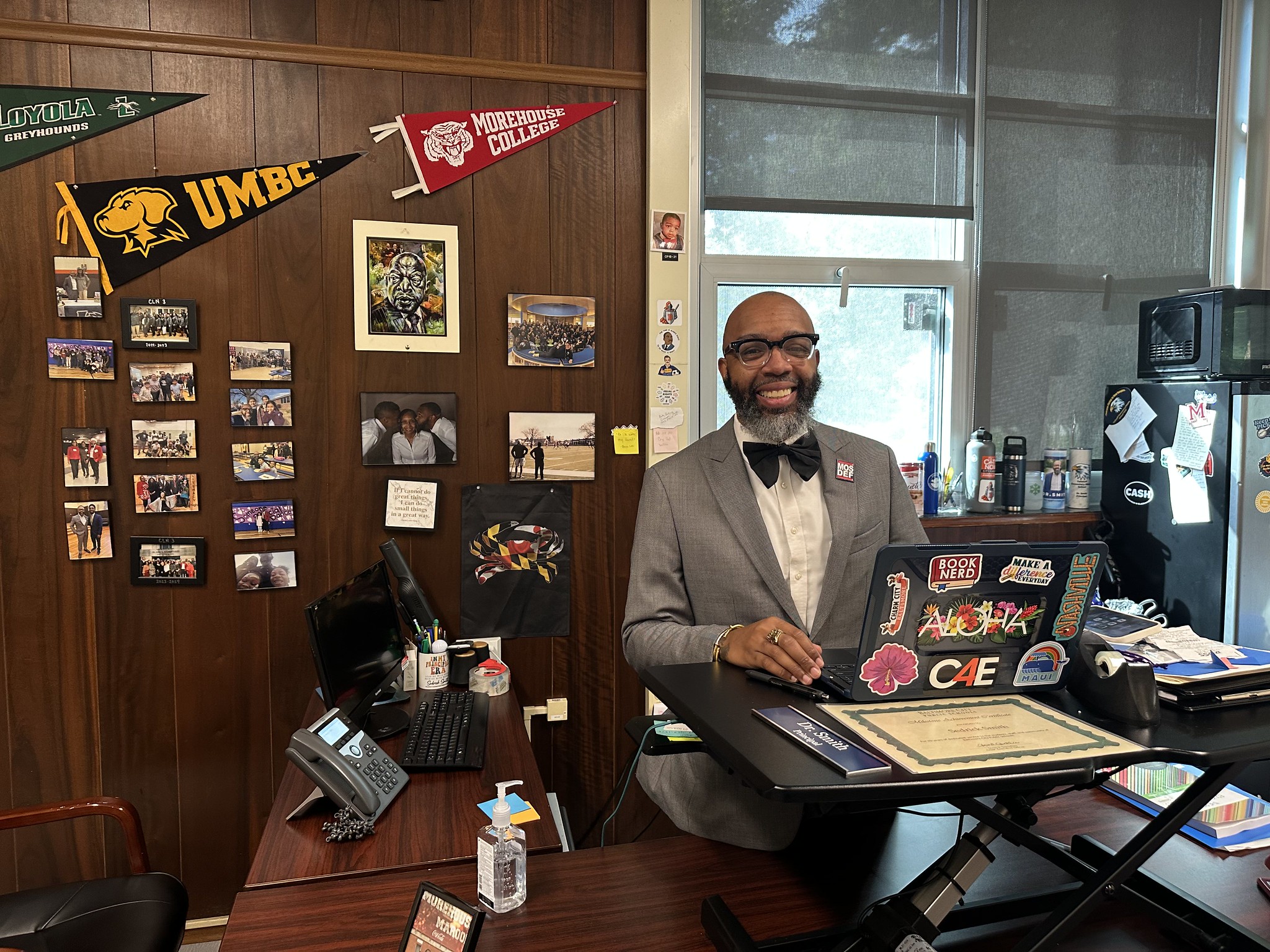Dr. Sedrick Smith poses for a picture in his office. 