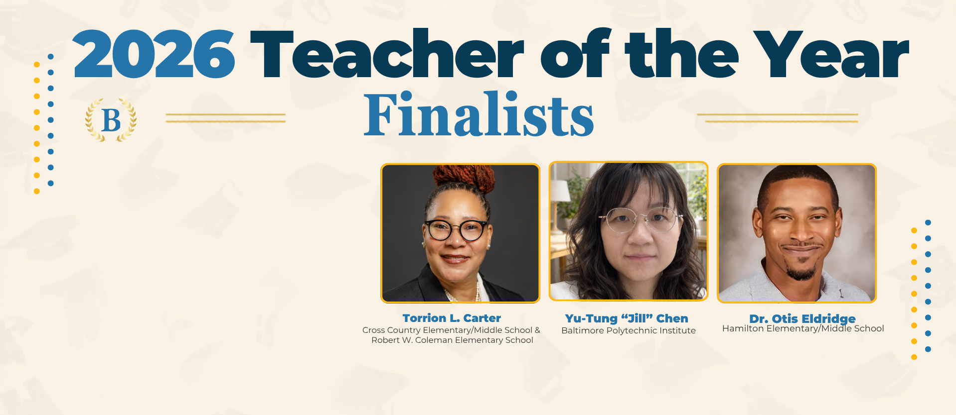 3 finalists Teacher of the Year 2026