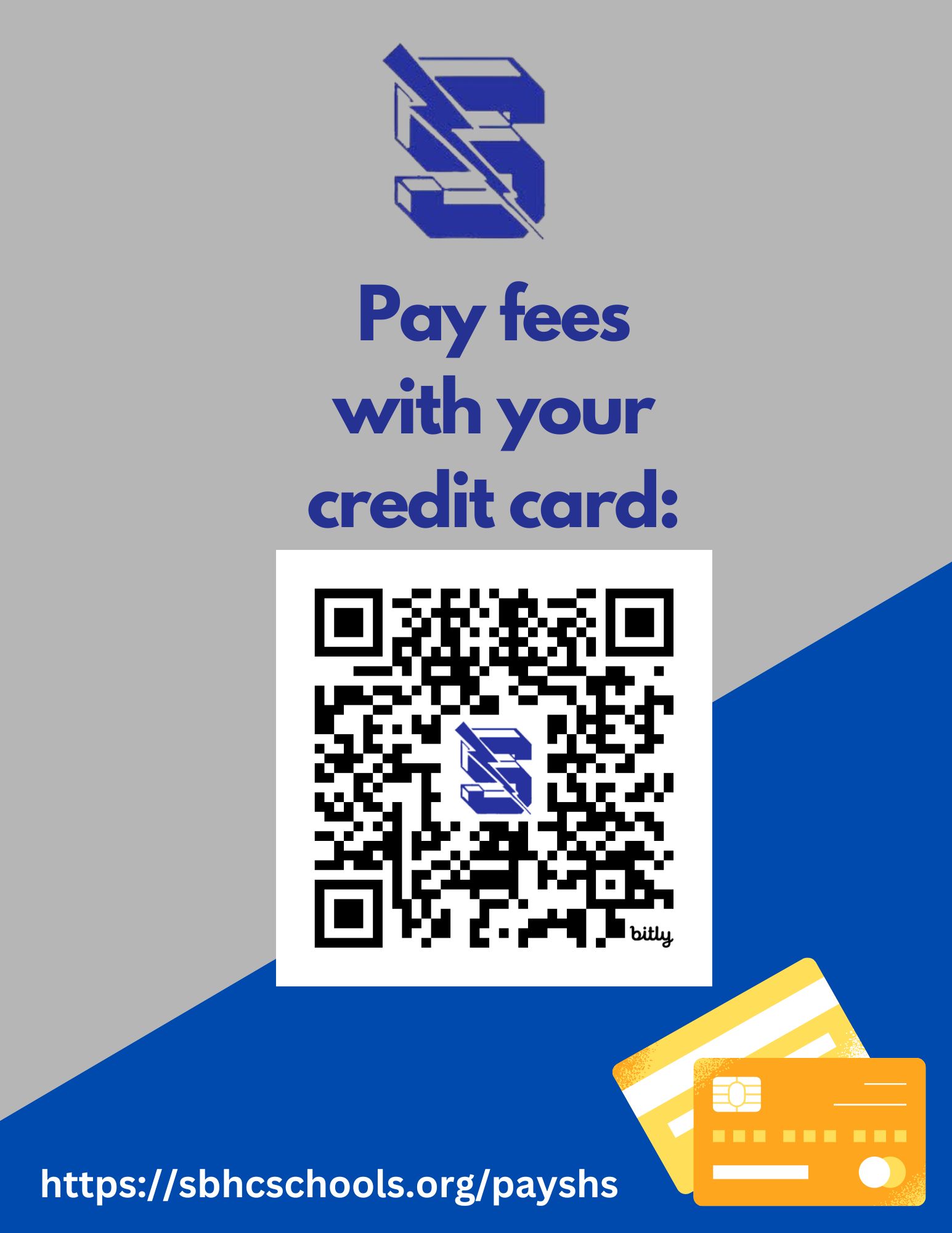 Pay fees with your credit card