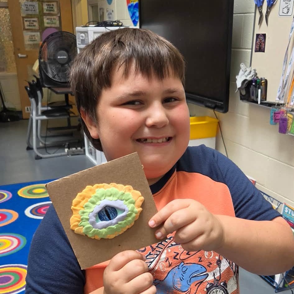 Owen and his dragon eye art