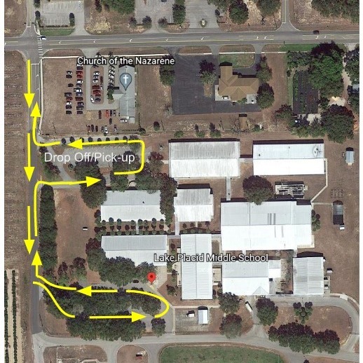 Route for pick up and drop off