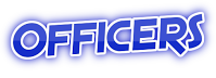 Bold, stylized text reading "OFFICERS" in blue with a light blue glow on a white background.
