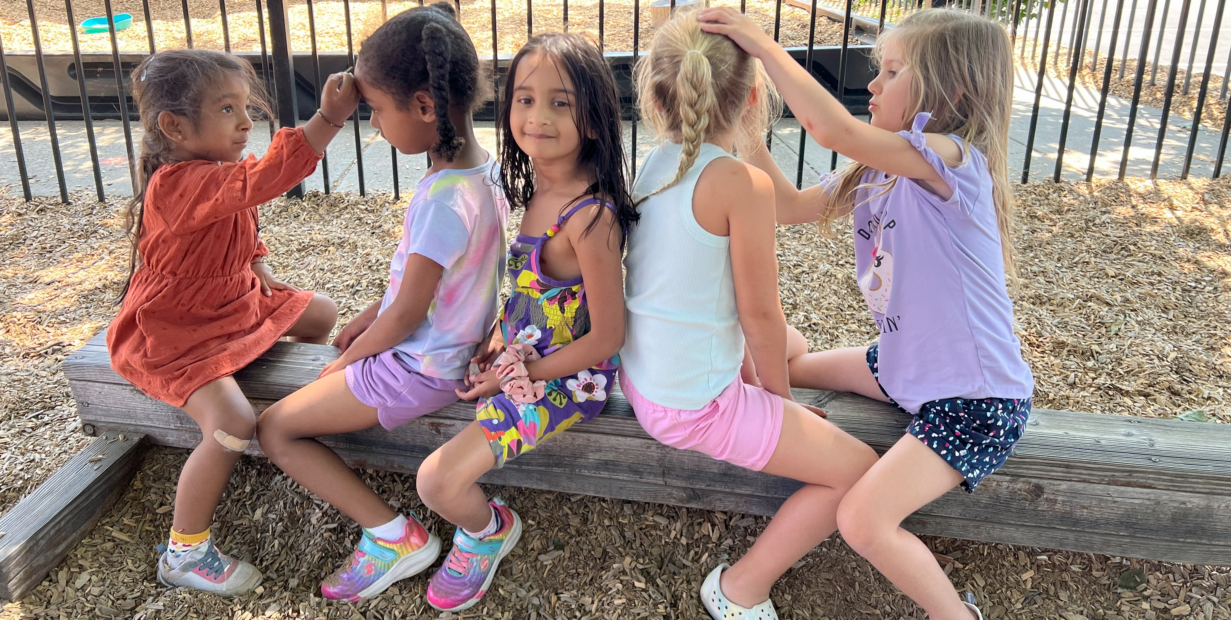 kids playing in the playground