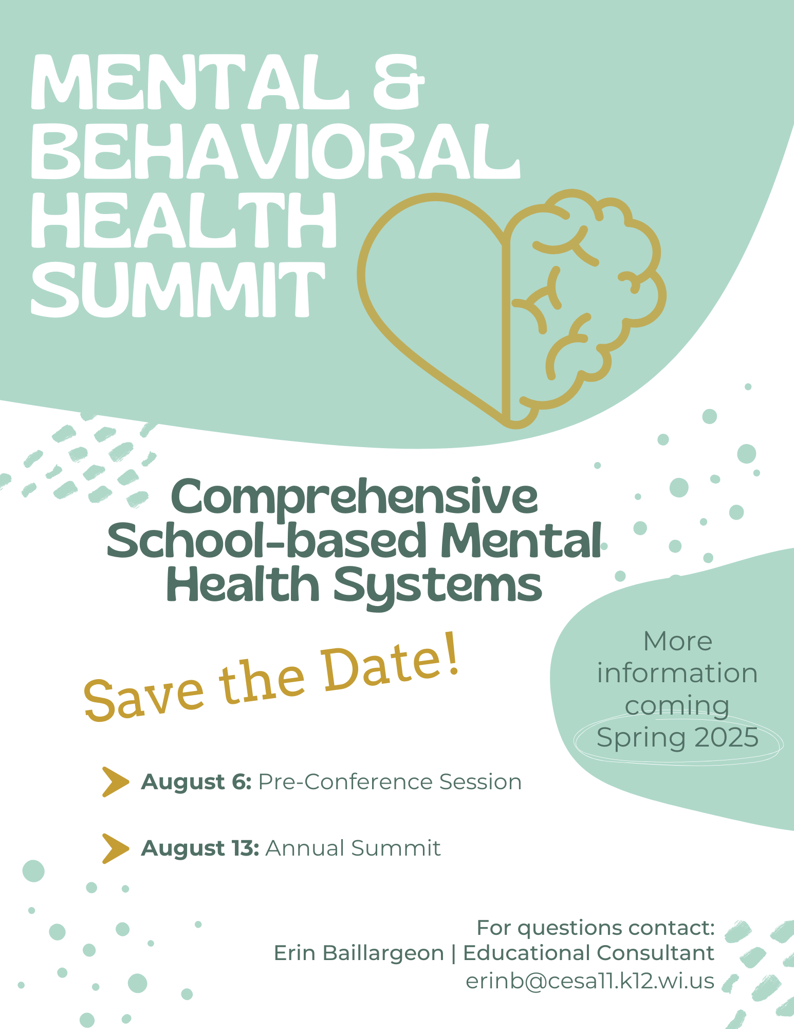 Save the Date - Mental and Behavioral Health Summit 2025