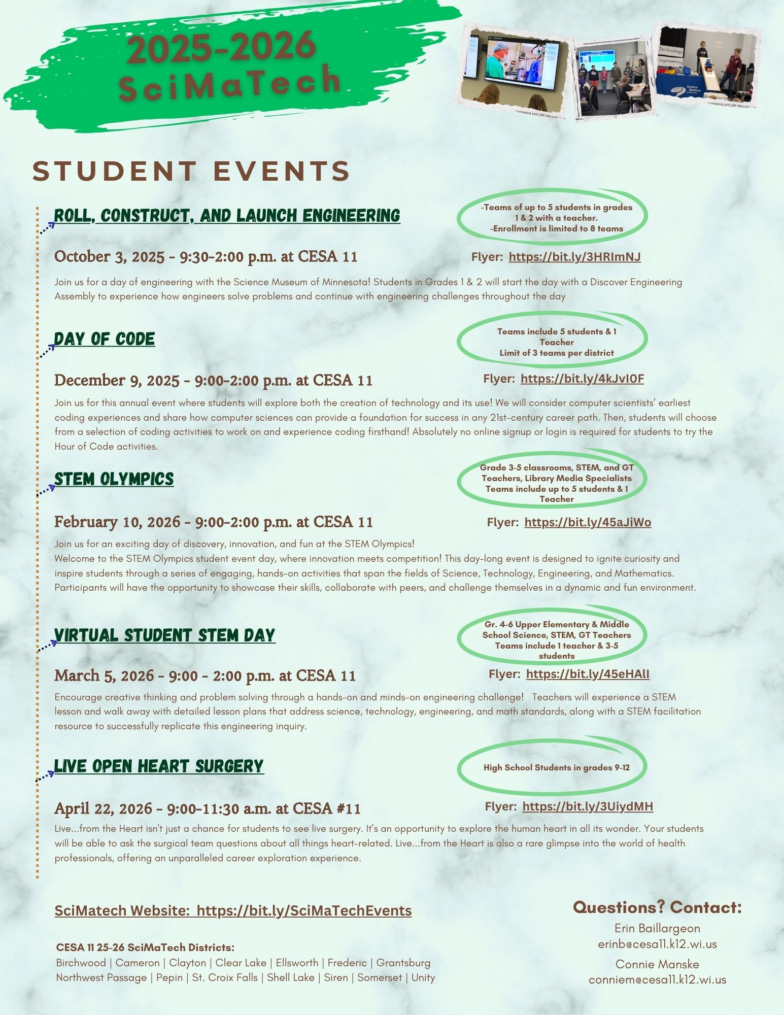 SciMaTech Student Events