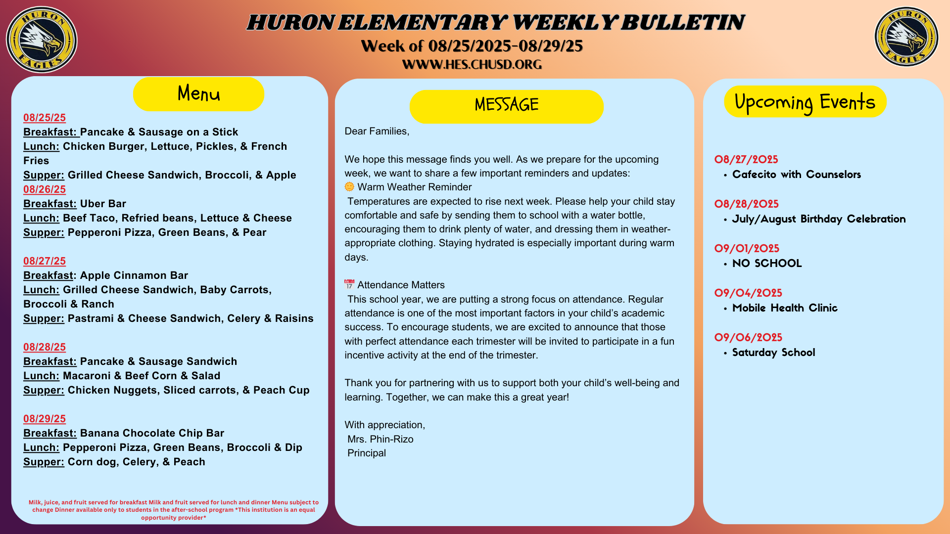 August Bulletin