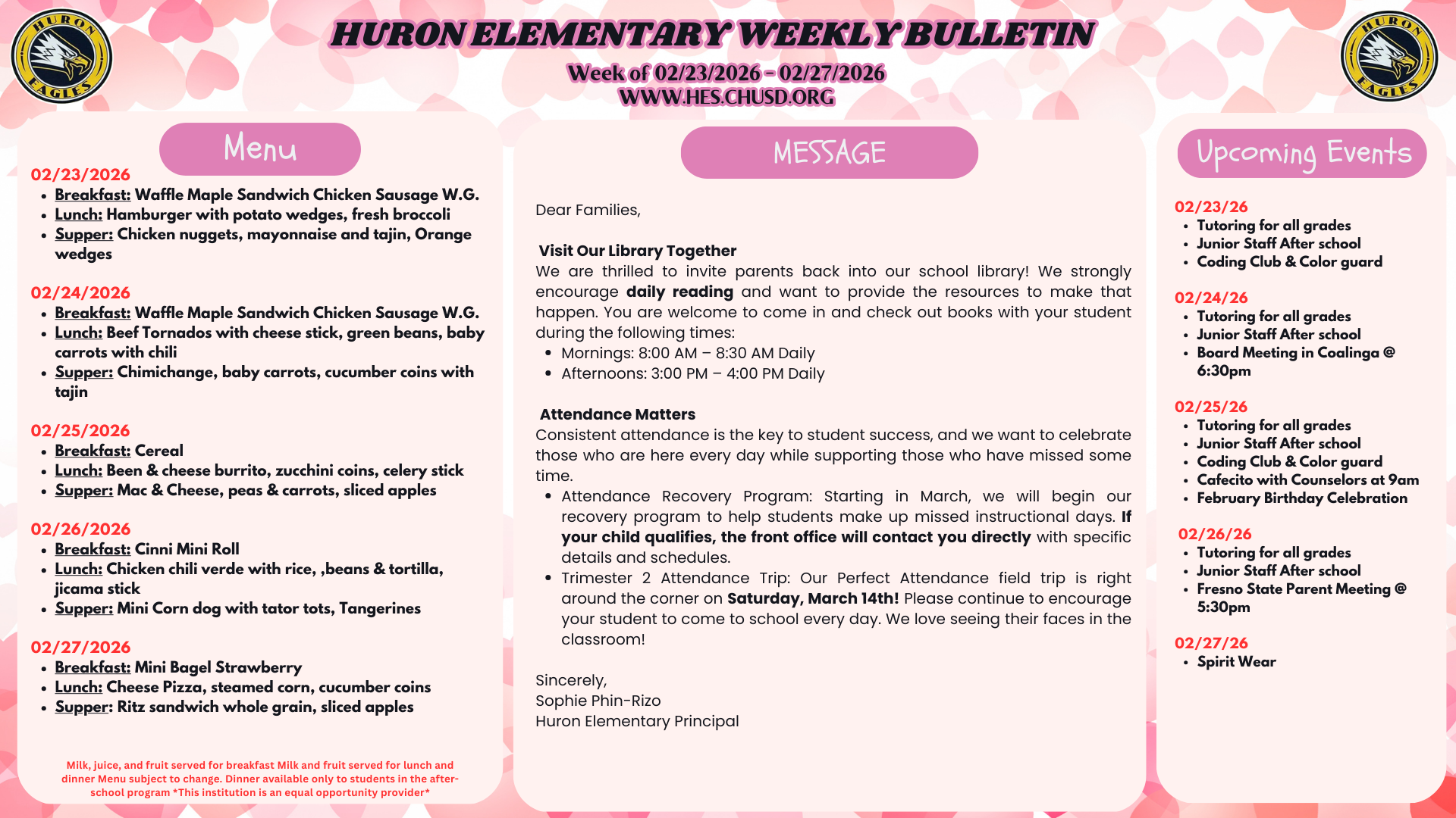 HES Bulletin 2/23/26 English