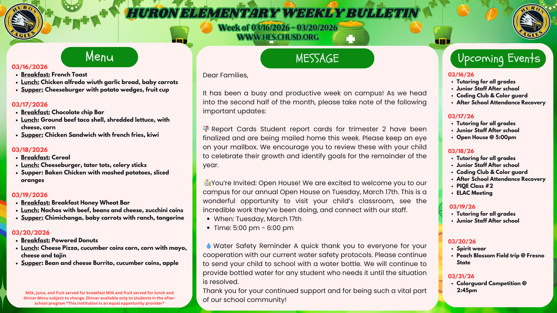 HES Bulletin 3/16/26 English