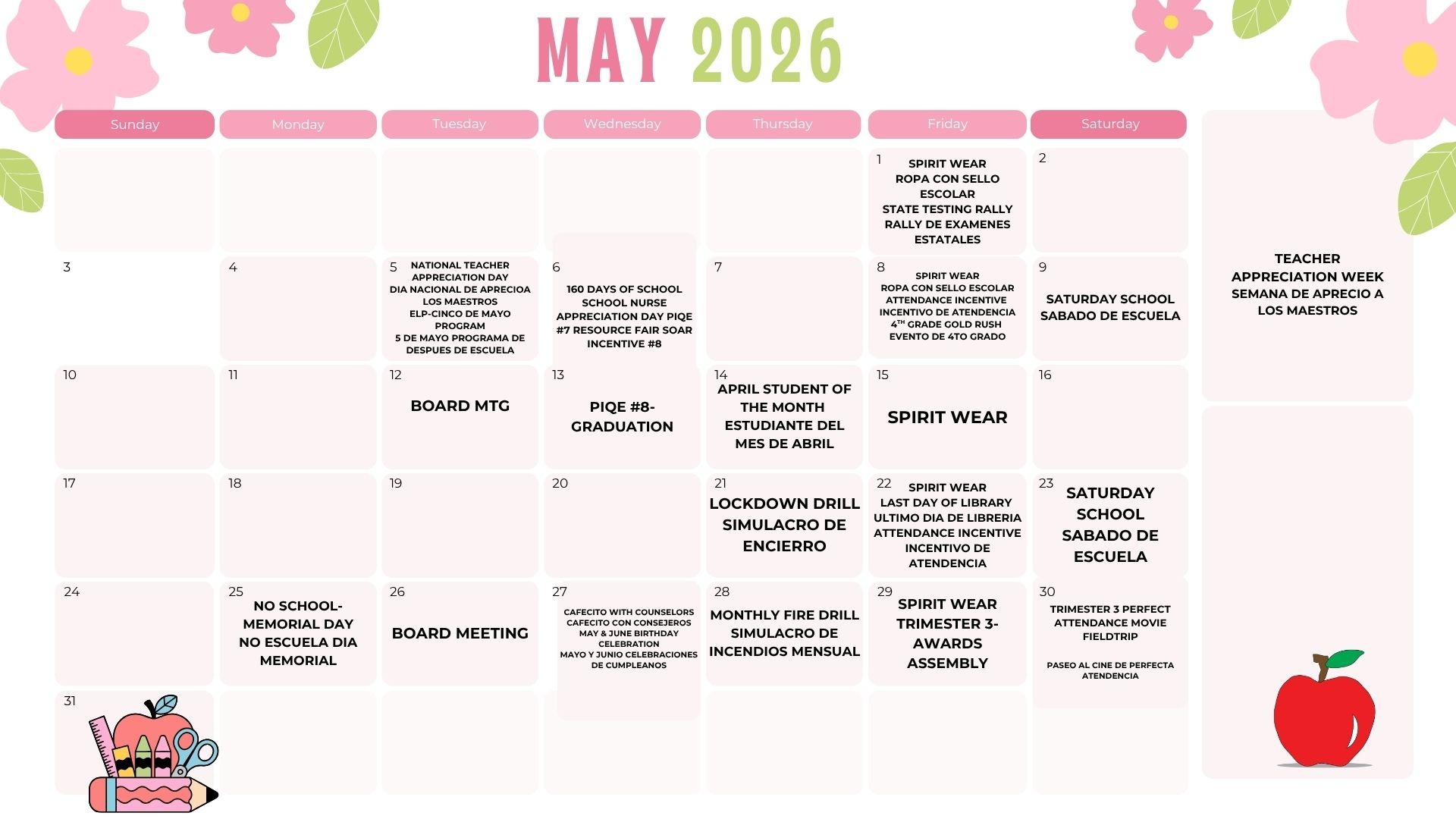 May Calendar